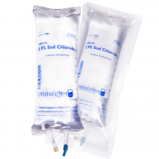 0.9% SOD CHLOR-IDE BLUE CAPPED PORT SIMULATED IV BAGS