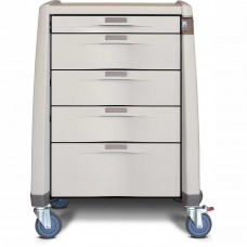 Capsa Healthcare Avalo® Procedure Cart, 5 Drawers, Core Lock, No Handles, Light Creme