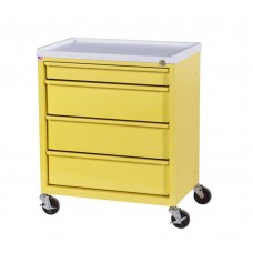 Harloff Compact Economy Treatment Cart with Four Drawers, Navy