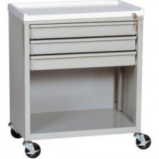 Harloff Treatment Cart with Three Drawers Lower Open Storage, Sand