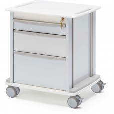 Omnimed® Omni Under-Counter Storage Cart with 3 Drawers and Key Lock, White