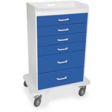 TrippNT™ 51071 Locking 6 Drawer Procedure Cart, Global Blue, 31"W x 20"D x 48"H